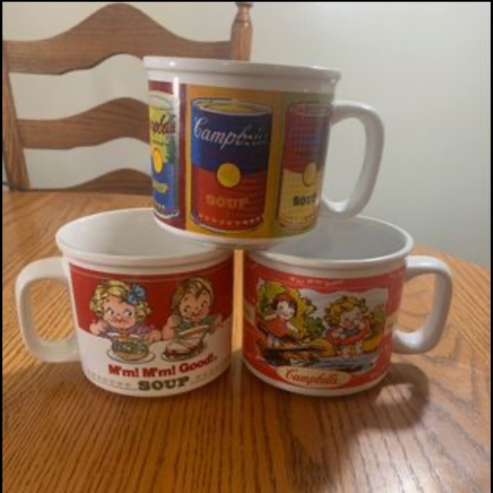 Vintage Campbells Soup Mug Cup Set of 3 Mugs 1993 & 1998 14oz Coffee Tea